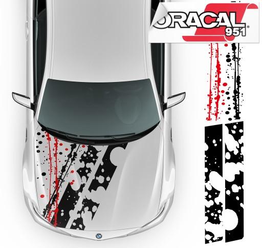 Наклейки на маску мотив плями смуги точки 42X263cm