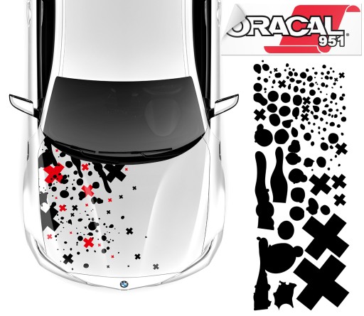 НАЛІЙКИ НА МАСКУ МОТИВ ПЛЯМИ ПЛЮС 42х135см 951