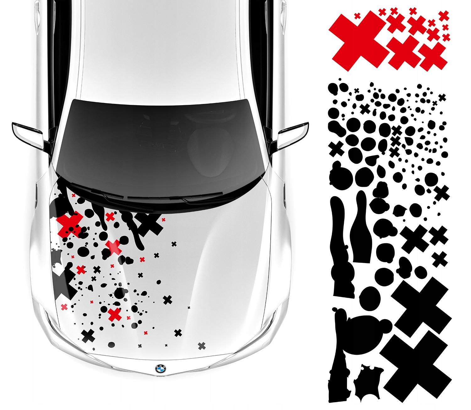 Наклейки на маску мотив пятна плюсы 42x135cm