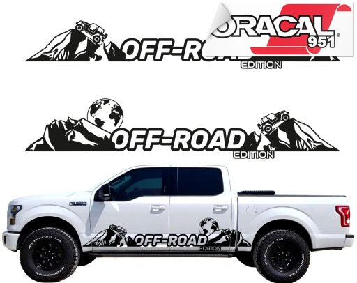 Наклейки на сторону автомобіля ТОП OFF ROAD 150X28CM