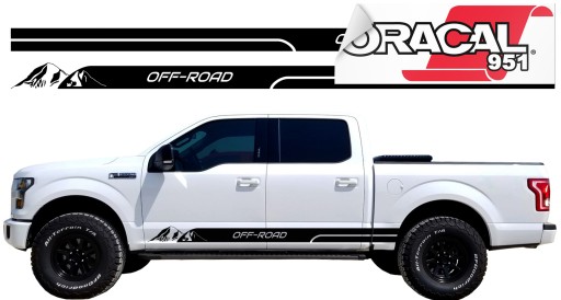 Наклейки для автомобіля бічні смуги ТОП 200X10CM 951