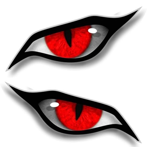 Наклейки для шлема зеркала 13x9. 5cm глаза дьявола