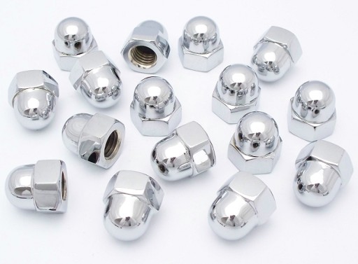 Колпачковая гайка 8 М8 хромована супер глянцева