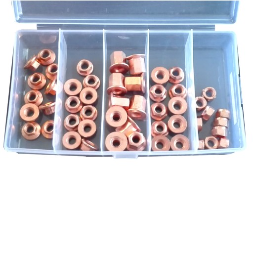 50шт M 8 медь выпускной коллектор гайка комплект