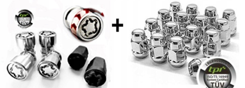 FORGED NUTS CHROME + SECURING TPI 12X1.5