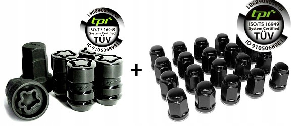 КОВАНЫЕ ОРЕХИ + SECURING NUTS TPI BLACK 12x1.25