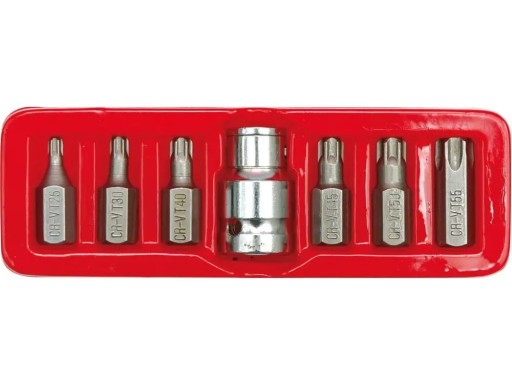 НАБОР ИНСТРУМЕНТОВ СУКИ 'TORX' 7 НАБОР ДЕТАЛЕЙ PROFI TOYA