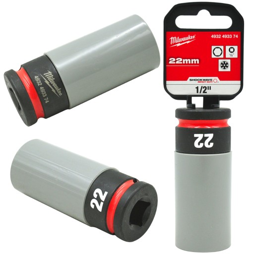 IMPACT SOCKET 22 мм 1/2'' ДЛЯ АЛЮМІНІЄВИХ ДІСІВ MILWAUKEE SHOCKWAVE