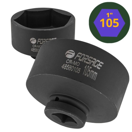IMPACT SOCKET 105mm 6-sided 1 inch FORSAGE