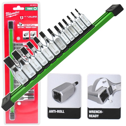 ГОЛОВКИ TORX 1/4'' 3/8'' НАБІР ГОЛОВОК T8-T60 РЕЙКА MILWAUKEE