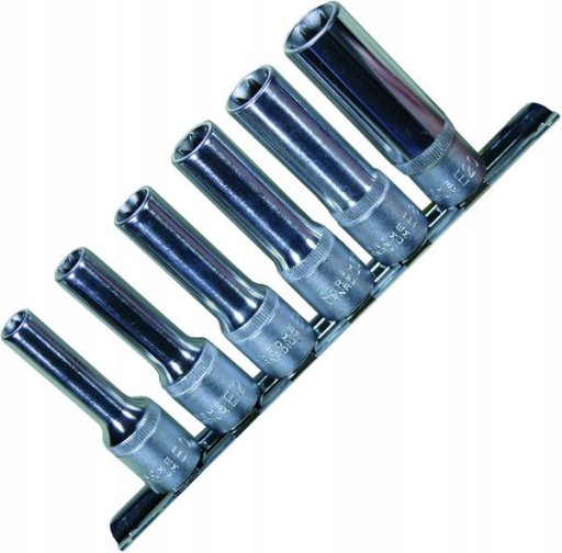 ДЛИННЫЕ ГОЛОВКИ TORX, E10-E20 6 шт. 1/2'.