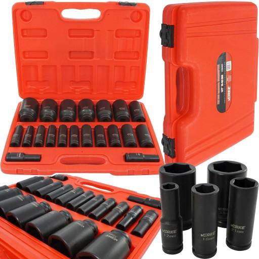 НАБОР УДАРНЫХ ГОЛОВОК 1/2 ДЛИНЫ ТОРЦОВЫЕ КЛЮЧИ 10-38