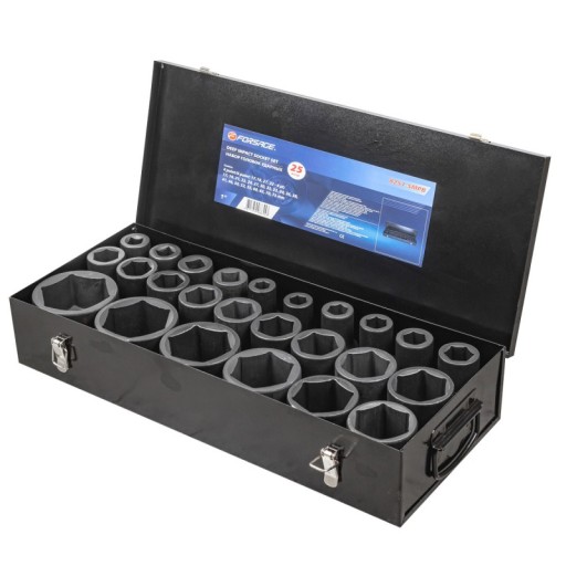 НАБОР УДАРНЫХ ГОЛОВОК 1 ДЮЙМ, 25 ЭЛЕМЕНТОВ