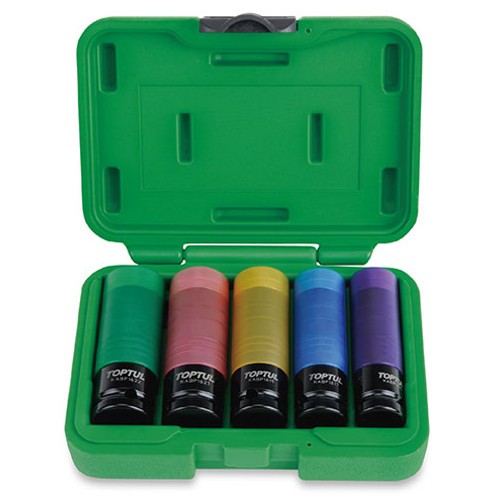 НАСАДКИ УДАРНЫЕ ДЛЯ ДИСКОВ НАБОР КЛЮЧЕЙ КОЛЕСНЫХ КЛЮЧЕЙ 1/2 ИЗ 5 ПРЕДМЕТОВ CR-MO TOPTUL GDAI0503