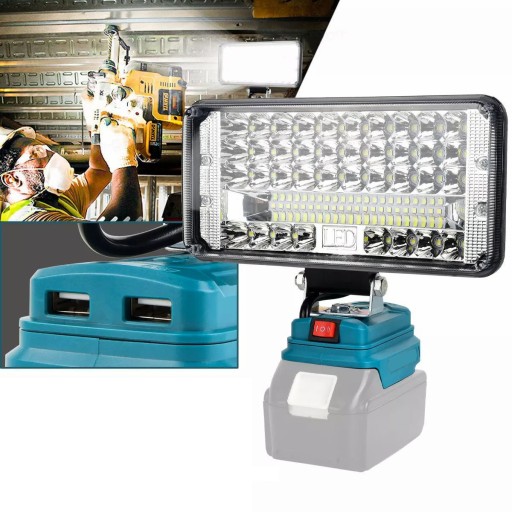 ПРОЖЕКТОР ДЛЯ MAKITA 18V РАБОЧАЯ ФОНАРЬ 60W + 60LED