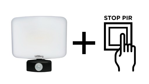 СВІТЛОДІОДНИЙ ПРОЖЕКТОР ГАЛОГЕННА ЛАМПА 30W PIR + PIR СПЛАВ