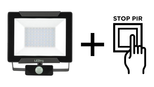 СВЕТОДИОДНЫЙ ПРОЖЕКТОР ГАЛОГЕННАЯ ЛАМПА 50 ВТ PIR + PIR СПЛАВ