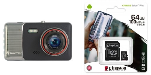 NAVITEL R800 Видеорегистратор Автомобильная видеокамера + карта 64 ГБ