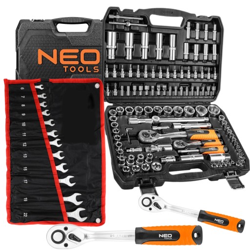 NEO ТОРЦЕВЫЕ КЛЮЧИ КОРПУС 108 EL 1/4 1/2 + ЛИСТ КЛЮЧЕЙ С ПЛОСКИМ НАКОЛЬЦОМ