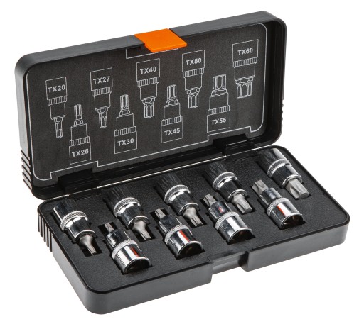 Биты NEO Torx на головке 55 мм, набор из 9 шт. 08-707.