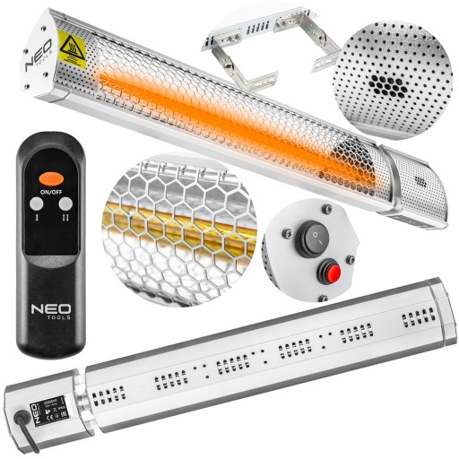 NEO інфрачервоний обігрівач 2000W регульований пульт дистанційного керування