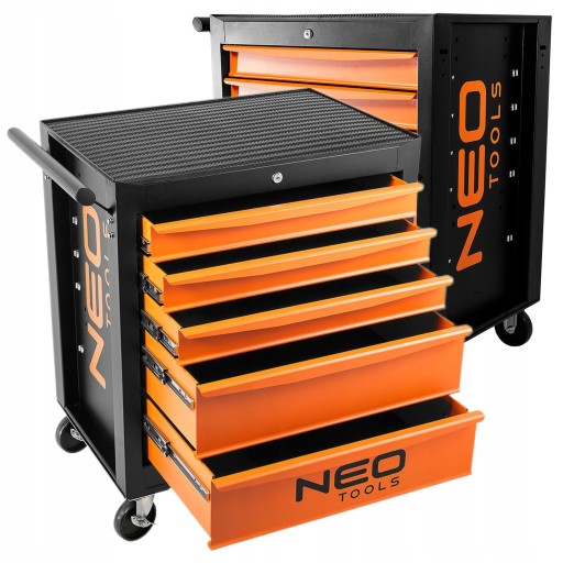 NEO МАЙСТЕРНЯ ОБСЛУГОВУВАННЯ ІНСТРУМЕНТІВ ШАФА ПОРОЖНИЙ ВІЗОК 5 ЯЩИКІВ 84-214