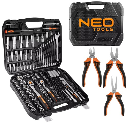 NEO Tools Торцевые ключи 219 шт. 1/4