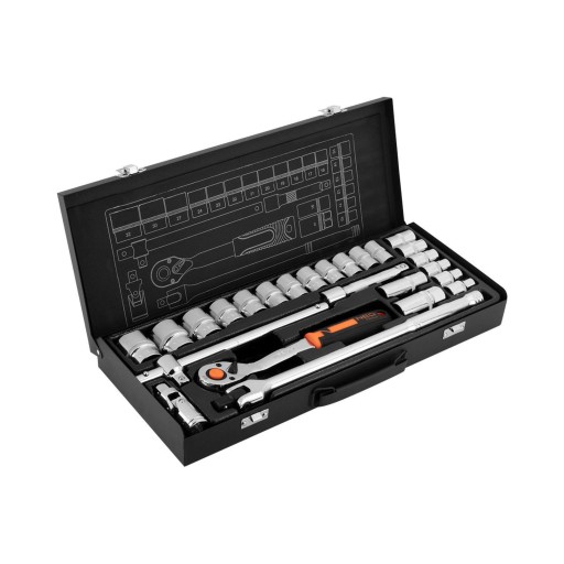 NEO TOOLS Ключі торцеві 1/2, набір 25 шт., CrV