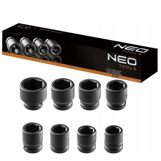 NEO НАБІР ГОЛОВОК IMPACT SOCKETS 3/4 26-38 MM 8 ШТ CRV STEEL 12-115