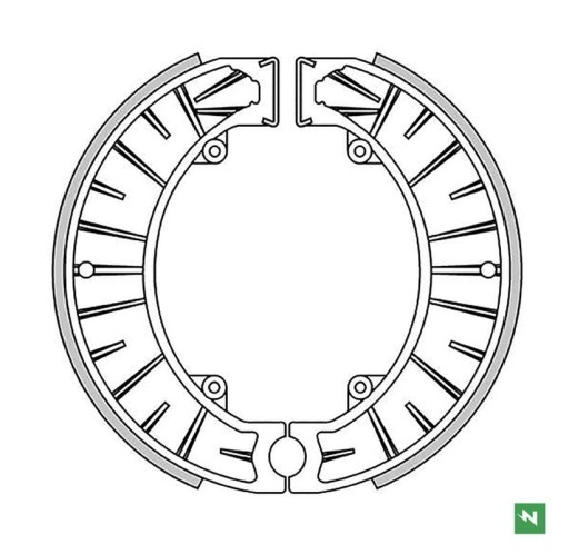 GF1126 - NEWFREN ТОРМОЗНЫЕ КОЛОДКИ ПЕРЕДНИЕ / ЗАДНИЕ KTM MX 250 ' 82