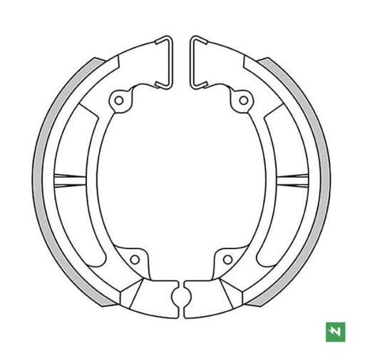 GF1236 - NEWFREN ТОРМОЗНЫЕ КОЛОДКИ ЗАДНИЕ KAWASAKI KLR 250 ' 84
