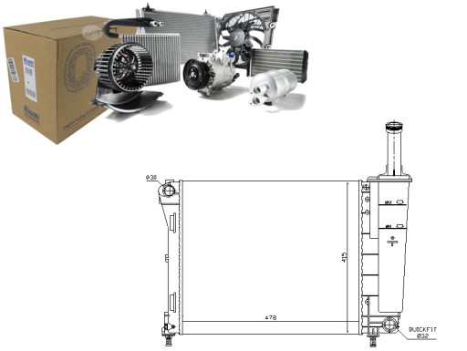 86210775 - Nis61936 радиатор двигателя fiat 500, 500 c, панда