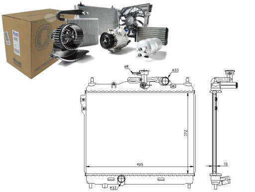 86214758 - Радиатор двигателя nis67048 hyundai getz 1.5d 03/03