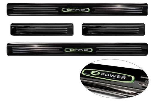 NISSAN LEAF II 2E1 БОКОВЫЕ НАКЛАДКИ, СТАЛЬНЫЕ БОКОВЫЕ НАКЛАДКИ