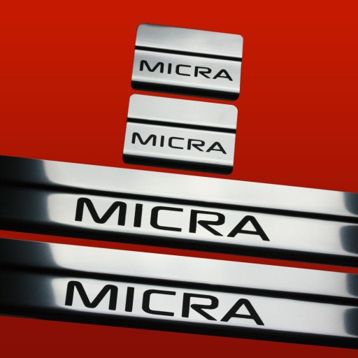 NISSAN MICRA K13 Накладки на пороги Prefacelift: нержавеющая сталь 304 Отделка