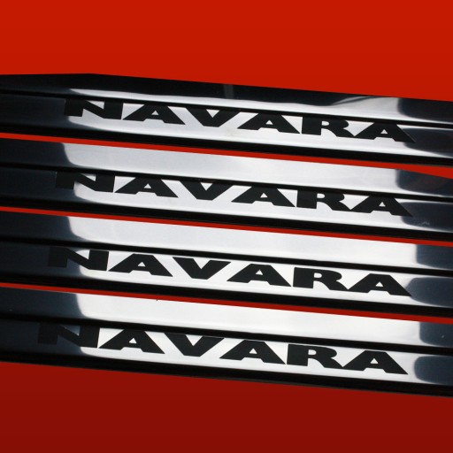 NISSAN NAVARA D40 5-дверные накладки на пороги, глянцевая нержавеющая сталь 304