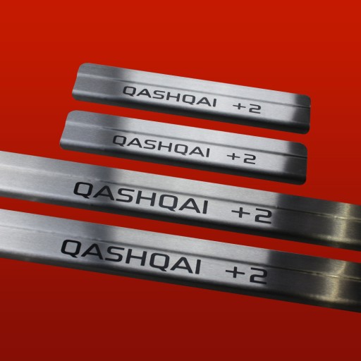 NISSAN QASHQAI MK1 Накладки на пороги QASHQAI +2 2 304 нержавеющая сталь Черный