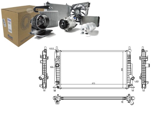 Радіатор двигуна nissens 68520