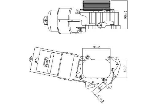 90703 - МАСЛООХОЛОДЖУВАЧ NISSENS CITROEN BERLINGO 1.6 HDI 9