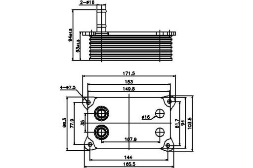 90683 - МАСЛООХОЛОДЖУВАЧ NISSENS FORD MONDEO III 2.0 16V TD