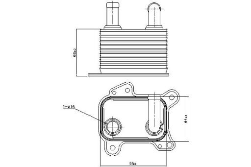 90825 - МАСЛООХОЛОДЖУВАЧ NISSENS OPEL COMBO TOUR 1.7 CDTI 1