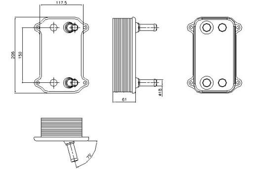 90735 - МАСЛООХОЛОДЖУВАЧ NISSENS PORSCHE CAYENNE S 4.5 (9PA