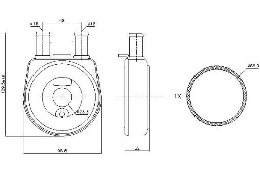 90704 - МАСЛООХОЛОДЖУВАЧ NISSENS RENAULT 19 I 1.7 (B/C53B)