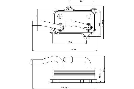 90599/NIS - МАСЛООХОЛОДЖУВАЧ ДВИГУНА NISSENS (142X45X80, З