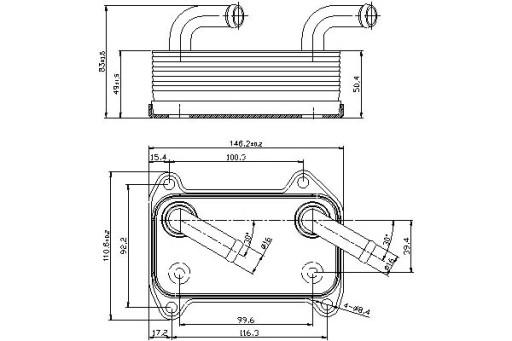 90707 - МАСЛООХОЛОДЖУВАЧ NISSENS VOLVO S40 I 1.8 (VS)