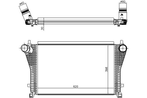 96494/NIS - NISSENS ВХІДНИЙ ПОВІТРЯНИЙ ОХОЛОДЖУВАЧ AUDI A3, Q2