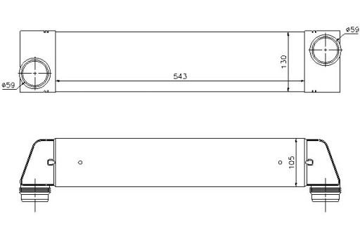 96657/NIS - NISSENS ПОВІТРЯНИЙ ОХОЛОДЖУВАЧ BMW 7 (E65,