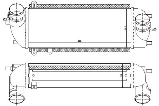 96537/NIS - NISSENS ВХІД ПОВІТРЯ ОХОЛОДЖУВАЧ HYUNDAI SAN