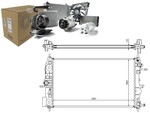 NIS61676/RS3 - РАДИАТОР ДВИГАТЕЛЯ NISSENS 150116N 520137N