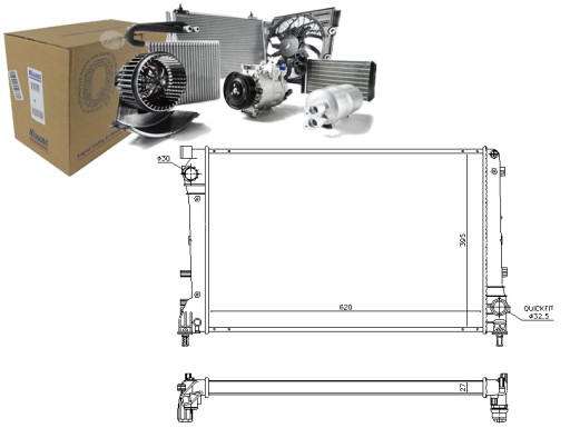 NIS617863/RS5 - РАДИАТОР ДВИГАТЕЛЯ NISSENS ABARTH 500/595/695,